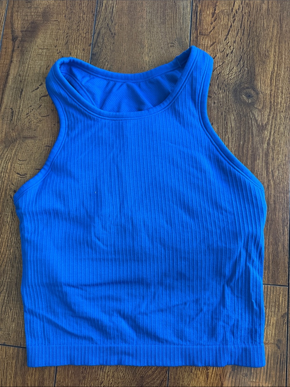 Amazon Women's Ribbed High-Neck Tank Top - Royal Blue